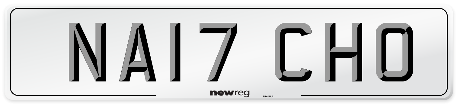 NA17 CHO Number Plate from New Reg